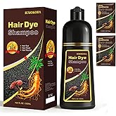 Hair Dye Shampoo for Gray Hair in Dark Coffee - 3-in-1 Coloring & Conditioning Treatment, At-Home Shampoo Dye Hair Color for Women & Men, Instant Long-Lasting Color, Champu Para Canas, 16.9 Fl Oz