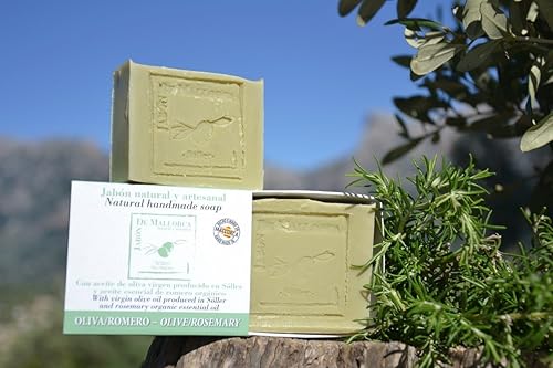 Natürliche Rosmarin und Olivenölseife aus Mallorca