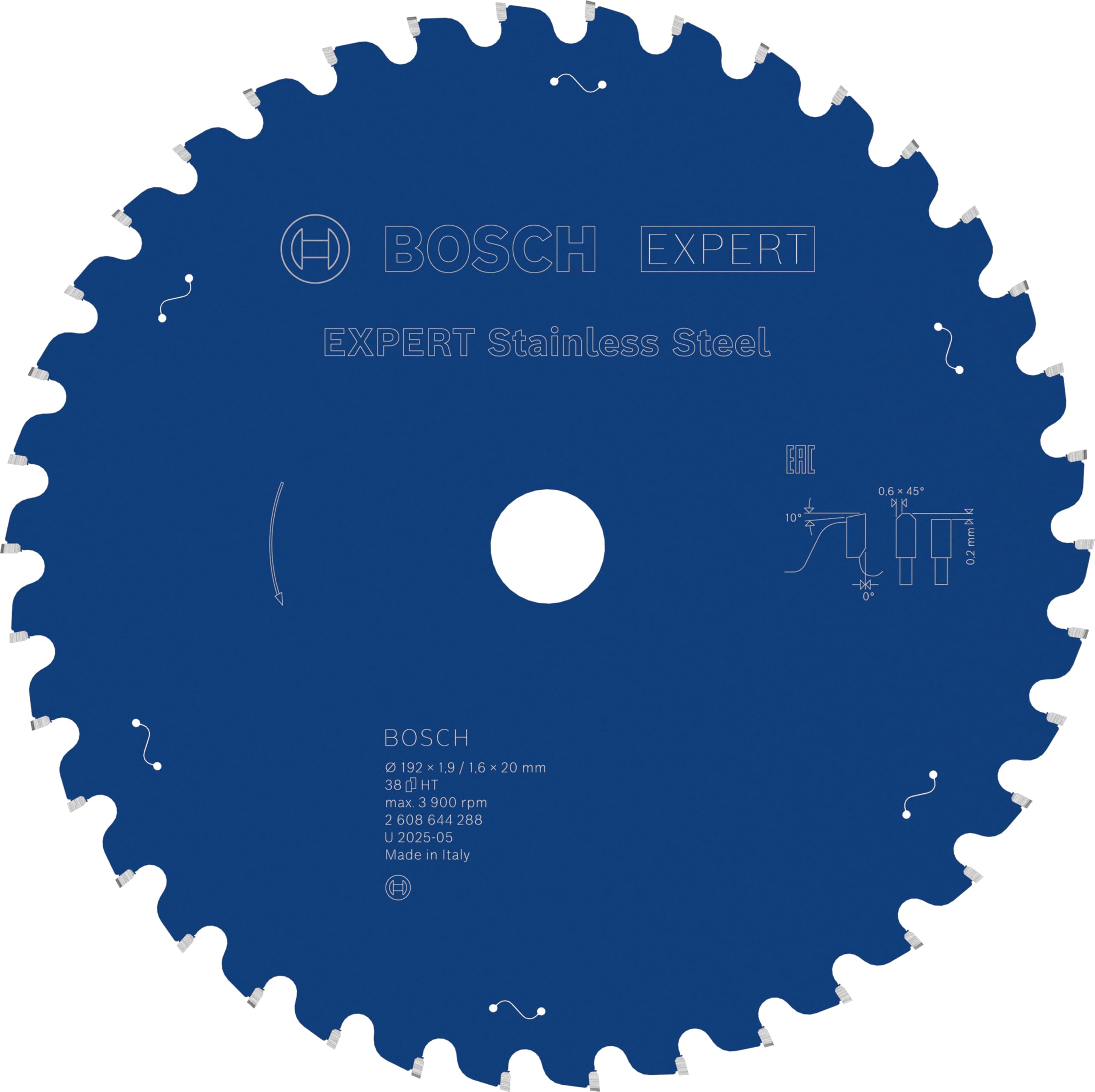 Bosch 1x EXPERT Stainless Steel Corded Circular Saw Blade for Handheld Dry Cutter (for Stainless steel, Ø mm, Professional Accessory Hand-Held Corded Dry Cutter)