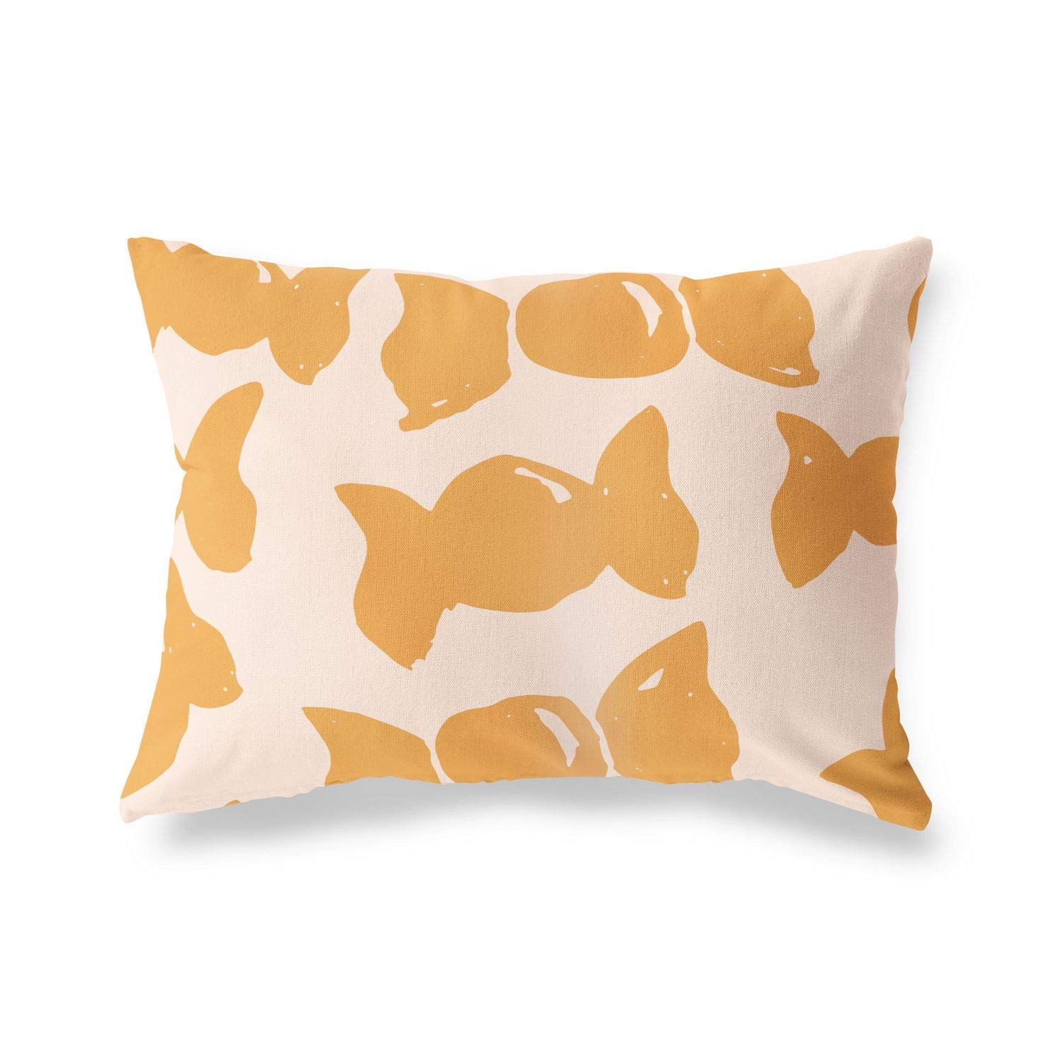 BonaMaison Decorative Cushion Cover, Orange-Off White Throw Pillow Covers, Home Decorative Pillowcases for Livingroom, Sofa, Bedroom, Size: 45X60 Cm - Designed and Manufactured in Turkey