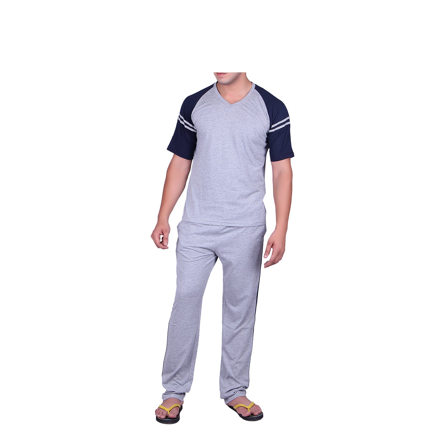 vivid bharti men's cotton nightsuit (ri41_grey_xxxxx-large)
