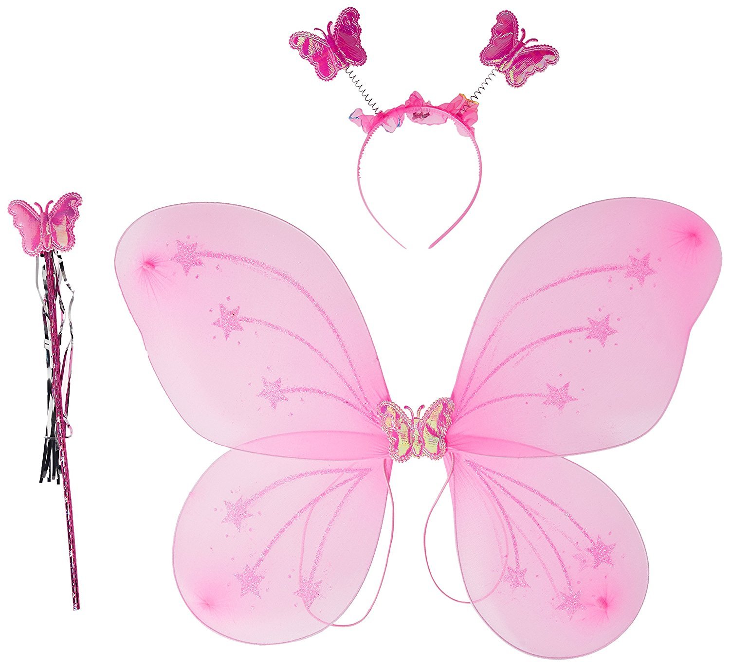 pink wings party gown