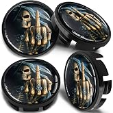 Lot De 4 Autocollants 3D Pour Centre De Roue 50mm | Noir Argent | Qualité Vinyle Allemagne | Protection UV