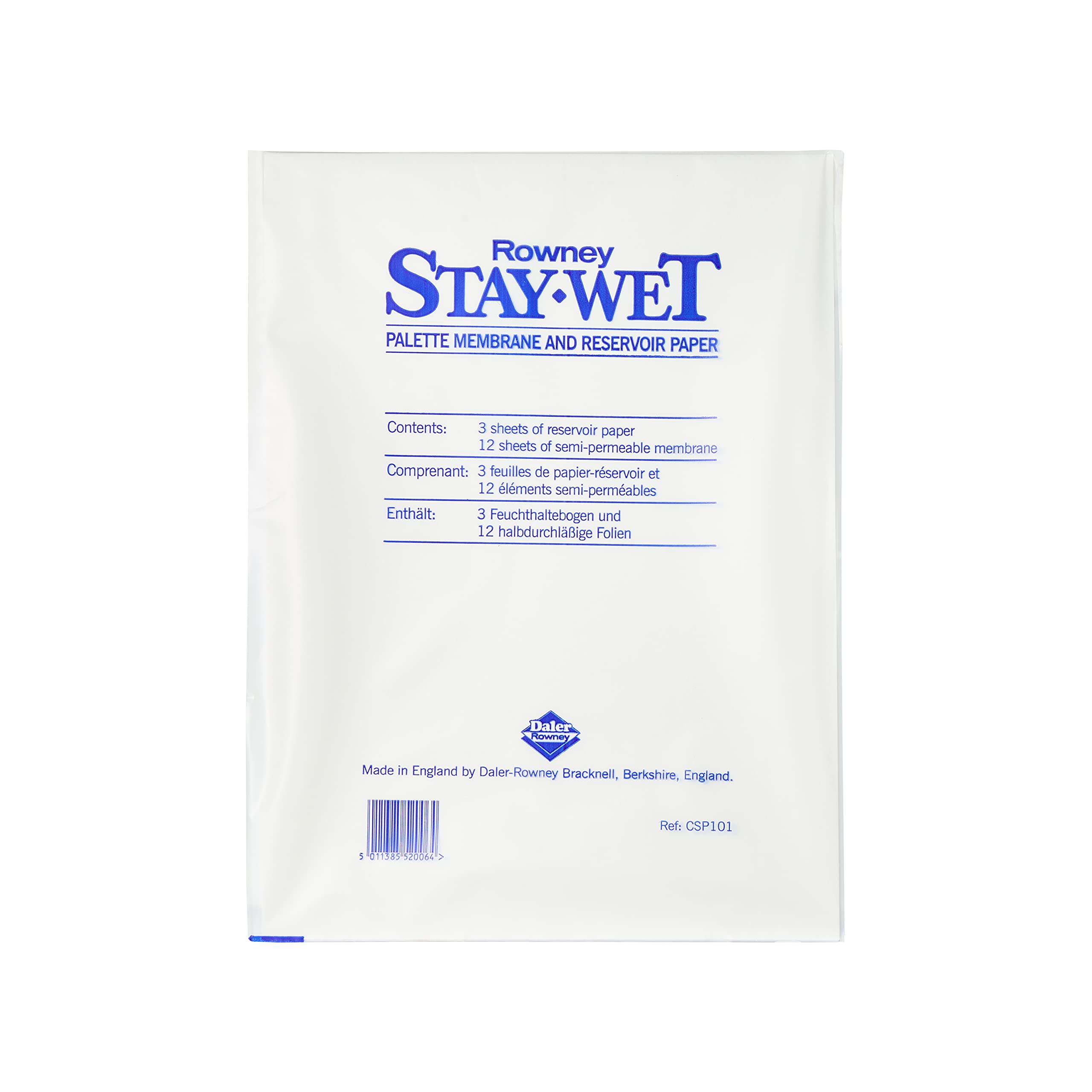 Daler-Rowney Staywet Palette Refill Large, 10.1 x 14in, Keeps Paint Wet, Ideal for Professional Artists, Students & Hobbyists