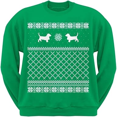 basset hound christmas sweater