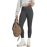 ODODOS Cloud Feeling Gathered Cross Waist Leggings with Pockets for Women 25" / 28" Crossover Lounge Yoga Pants