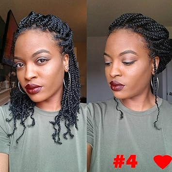 Buy Yebo 4 Spring Twist Crochet Hair Marlybob Kinky Curly Ombre