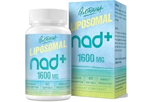 GIORANA 1600 MG Liposomal NAD+ Supplement, NAD+ Boosting Supplement,Similar to Nicotinamide Riboside,Superior Absorption,Vitamin B3 for Aging Defense,Longevity,Energy,Repair,NON-GMO, 60 Softgels