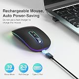 cimetech Rechargeable Wireless Mouse 2.4G Bluetooth Dual Mode 1600 DPI view 3