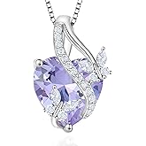 Vesitim Butterfly Necklaces for Women Sterling Silver Infinity Heart Pendant Birthstone Jewelry Gift with 14k Yellow Gold/Rose Gold Plated