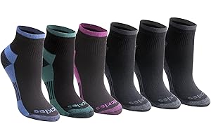 Dickies womens Dri-tech Moisture Wicking Quarter Socks, Available in M-l (6, 12 Pairs) Casual Sock