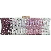 Boutique De FGG Mini Rhinestone Clutch Purses for Women Formal,Long Evening Bags and Clutches,Party Prom Crystal Clutch Bag