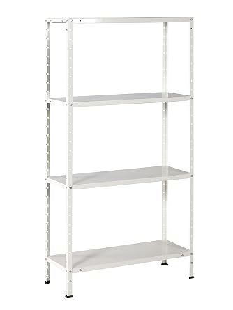 etagere metal blanc h.150 x 75 x 30 cm