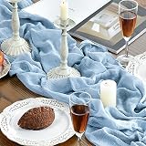 Artoid Mode Boho Table Runner Glacier Blue 300cm Polyester Kitchen Decor view 5