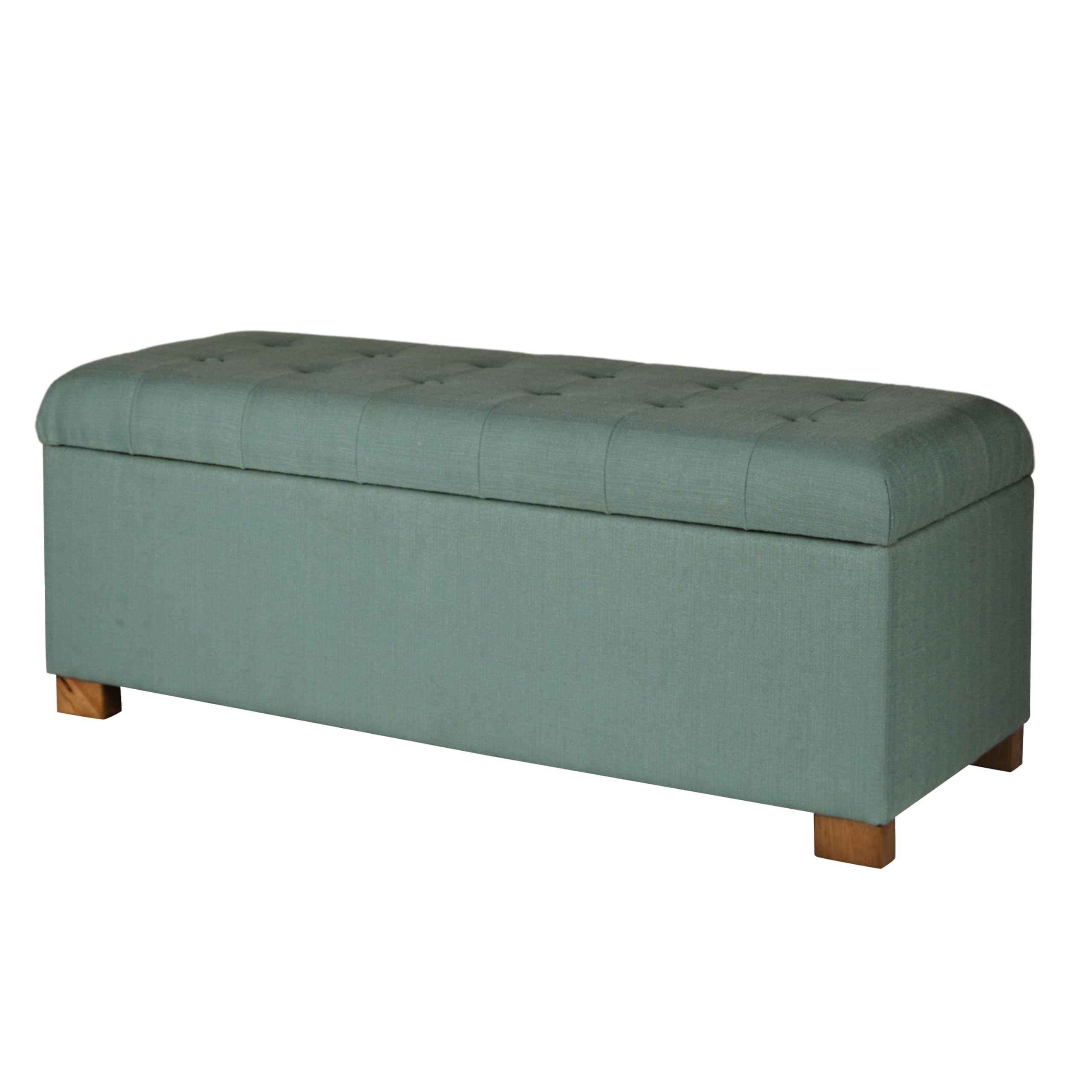 Photo 1 of Spatial Order Large Tufted Storage Bench - Teal