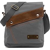 Sechunk Canvas Shoulder Bags Crossbody Bags Messenger Bags Purse Daypack for Men Women