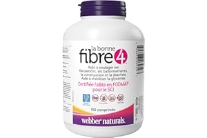 Webber Naturals The Right Fibre4 IBS Intestinal Discomfort Tablets, 150 Tablets, Fibre Supplement for Digestive Health, Low-F