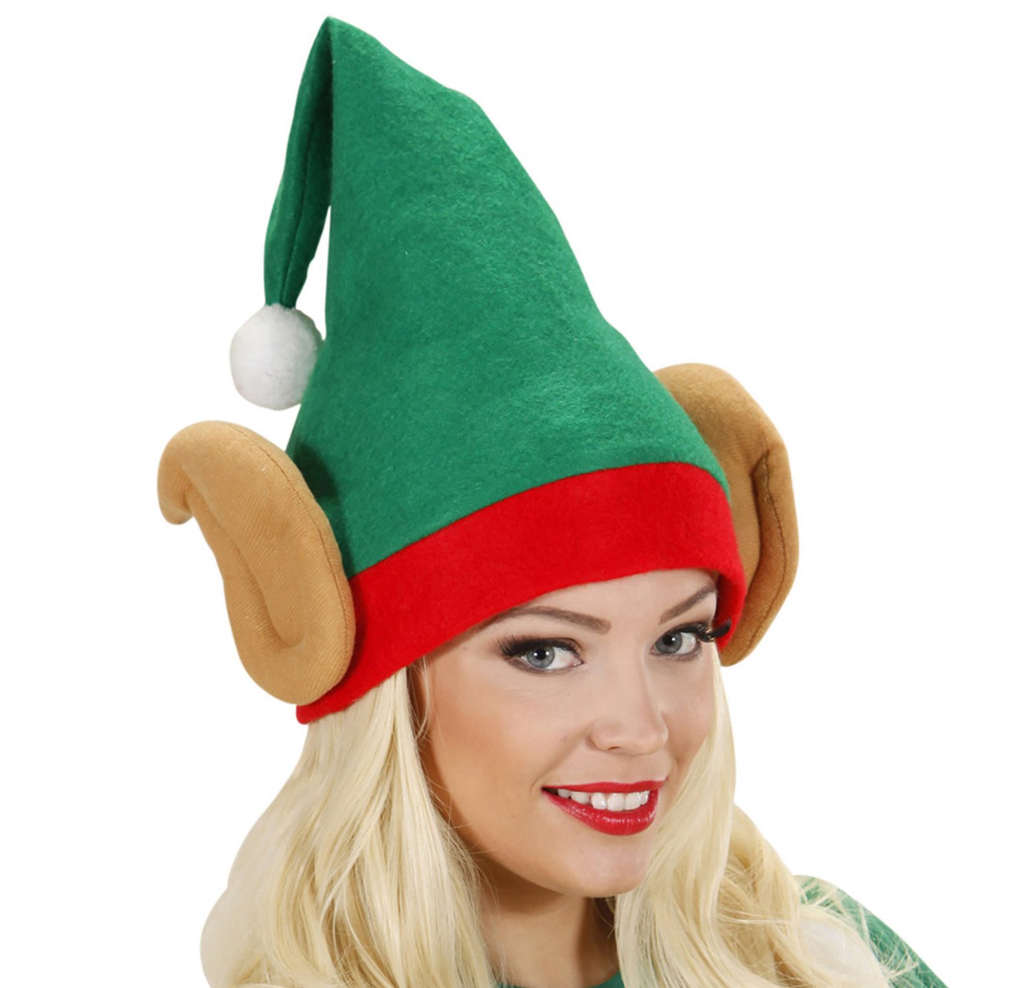 новогодняя шапка с ушками