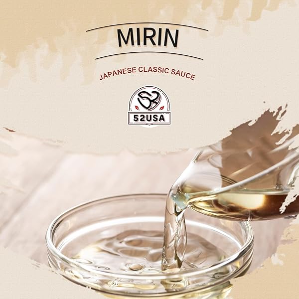 52USA MIRIN COOKING WINE, AUTHENTIC JAPANESE SEASONING FOR SAUCES, MARINADES, AND GLAZES, 16.9 FL OZ BOTTLE