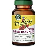MegaFood Whole Body Womens Multivitamin - Multivitamin for Women - Vitamin D3 K2, Magnesium Citrate, Folate, Biotin, Iron - Brain, Heart, Skin & Hair & Immune Support - 60 Capsules, 30 Servings