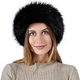 Fancylovesotio Womens Faux Fur Headband with Elastic Band Ear Warmer Earmuff for Cold Weather Furry Costume