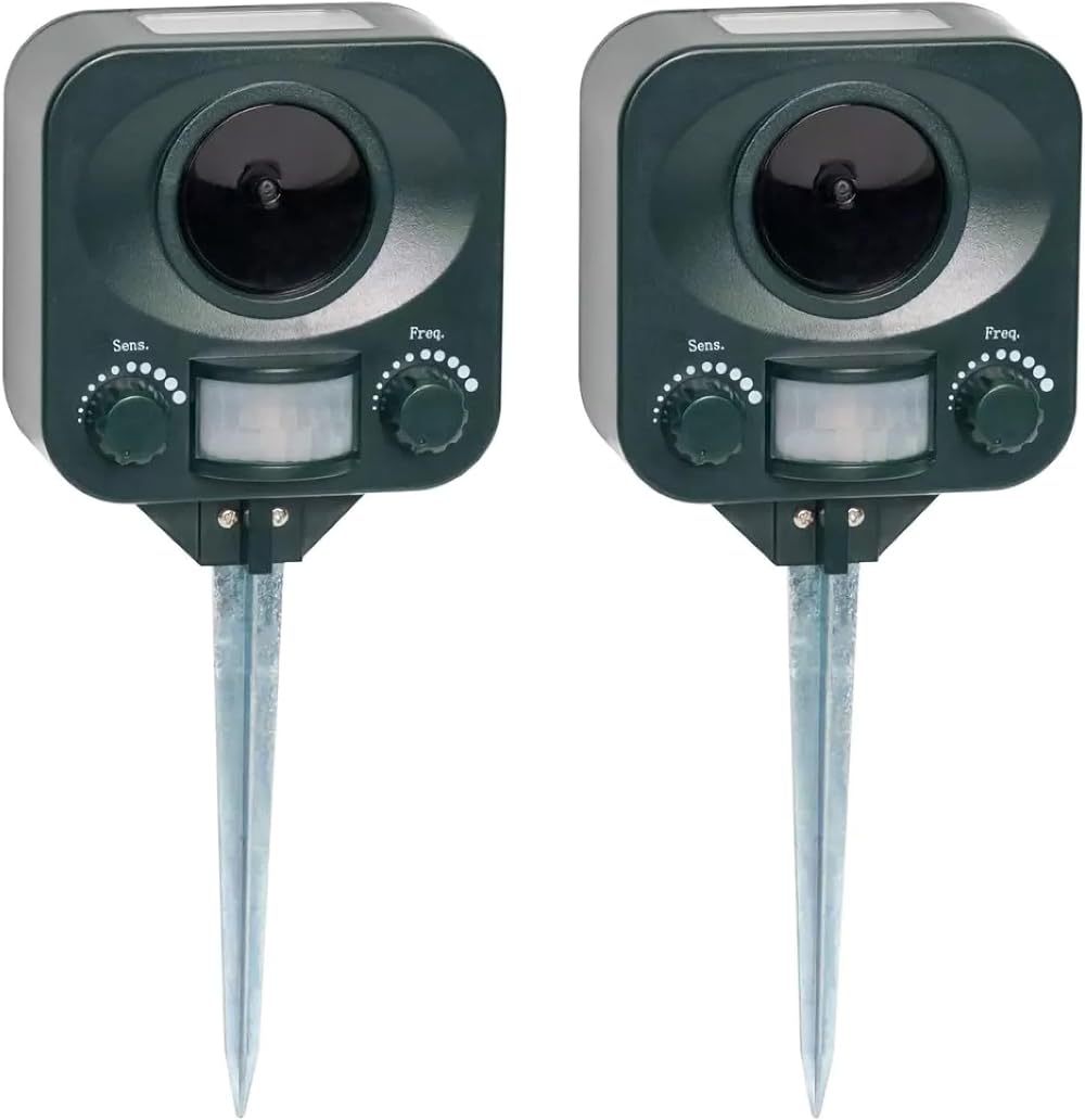 Pestbye Twinpack Solar Cat Repellent Ultrasonic Ground Stake Grounding