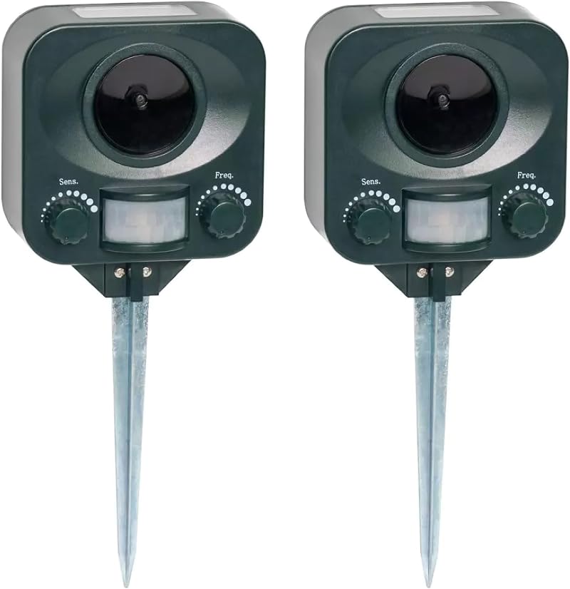 Pestbye Twinpack Solar Cat Repellent Ultrasonic Ground Stake Grounding