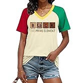 Black History Shirts for Women Black History Month Shirt I Am Black T Shirt V Neck African American Graphic Tees