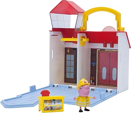 Amazon Com Peppa Pig Firehouse Little Places Playset Toys Games