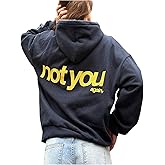 Floerns Women's Casual Letter Graphic Hoodies Drawstring Long Sleeve Hooded Sweatshirts Fall Clothes