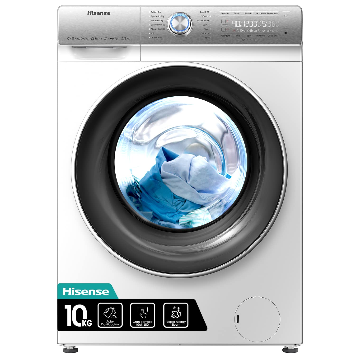 Hisense-WDQR1014EVAJM-Lavadora-Secadora-2-en-1-con-Vapor-Auto-Dosing-Carga-Frontal-10-Kg-Lavado-6-Kg-de-Secado