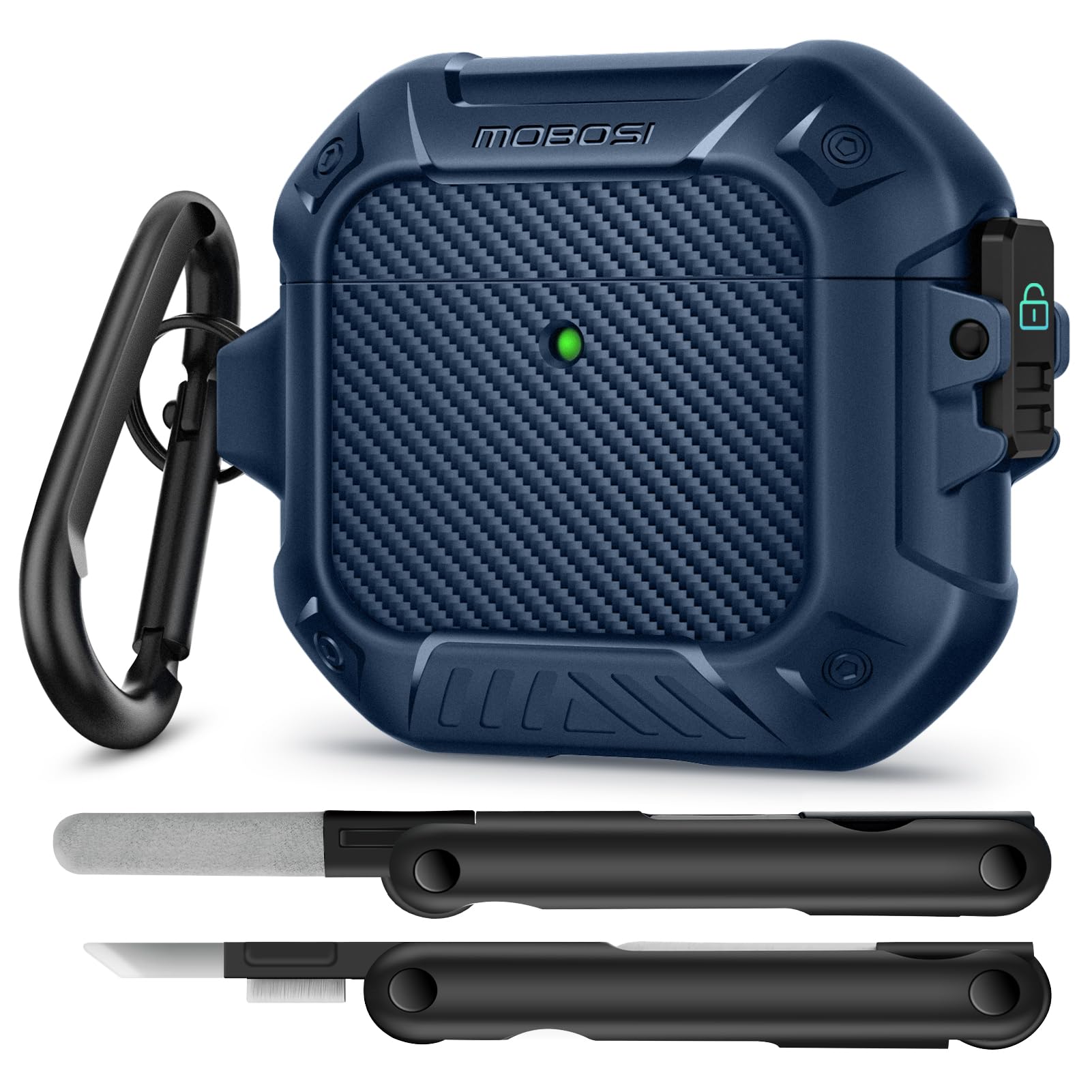 MOBOSI for AirPods 4 Case, Compatible with MagSafe, Blue