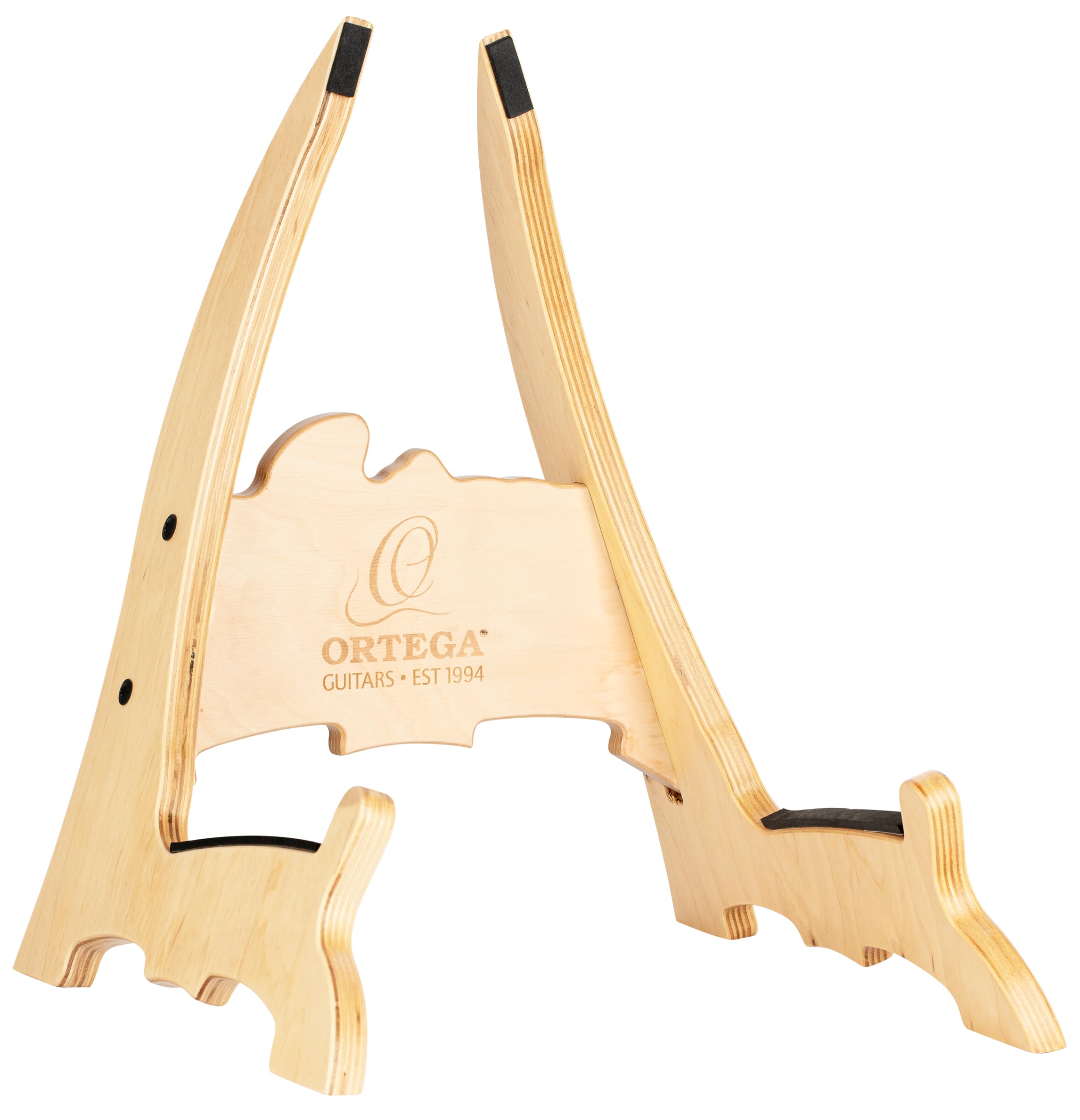 Ortega Guitars OWGS-2 Birch Wood Guitar Stand, Natural Bright