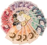 Navoys Sterling Pound Play Money Set with UK Coins and Notes for Learning