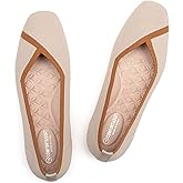Frank Mully Womens Square Toe Flat Shoes Comfortable Knitted Flats Work Flats for Woman