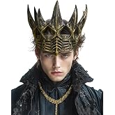 lckellong Dark Fang Crown Headpiece for Halloween Costumes and Dress-Up | Versatile Theme Styling: Pair with dark royalty, fantasy, gothic, or villain costume ideas.