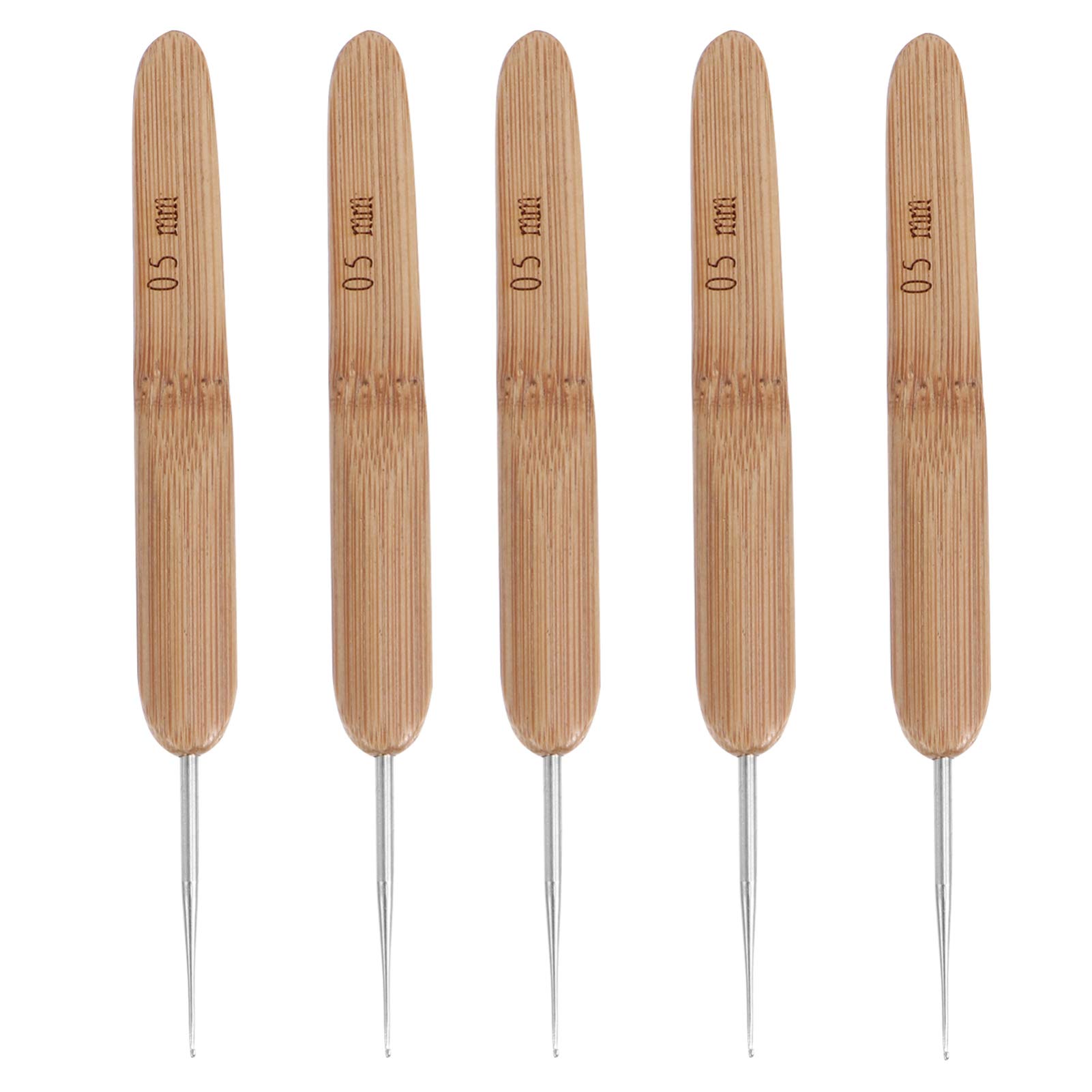 EXCEART 5pcs Dreadlock Crochet Hook 0. 5mm Single Head Locs Crochet Needle Weaving Knitting Crochet Tool for Hair Braid Craft Making