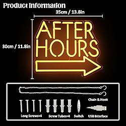 After Hours Neon Sign Bar LED Neon Lights Signs