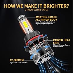 MIFMIA 9007 LED Bulbs, 40000LM 800% Brighter 6500K