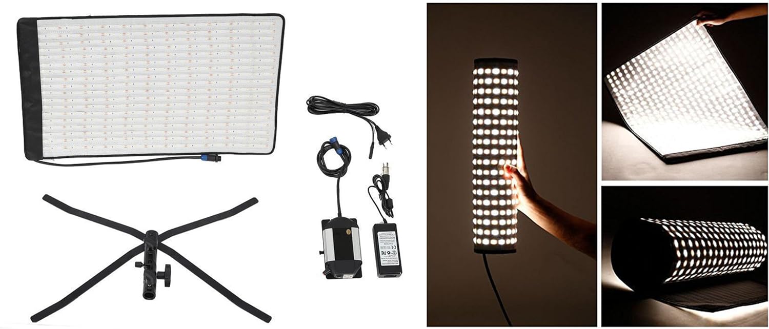 注目ブランド フラッシュストロボ 映画 ビデオ スタジオ ランプ 写真ライト カメラ Led 巻き取り可能 折り畳み式 Ra95 調光可能 二重温度 定常光ライト 3000 5600k 写真照明 ビデオライト 撮影ライト 50w Soonwell ポートレート 50w B072wnjxzp 12td 柔光撮影 撮影用