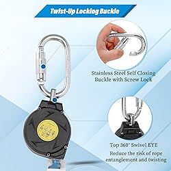 LONSGE 6 ft Retractable Safety Lanyard, Safety