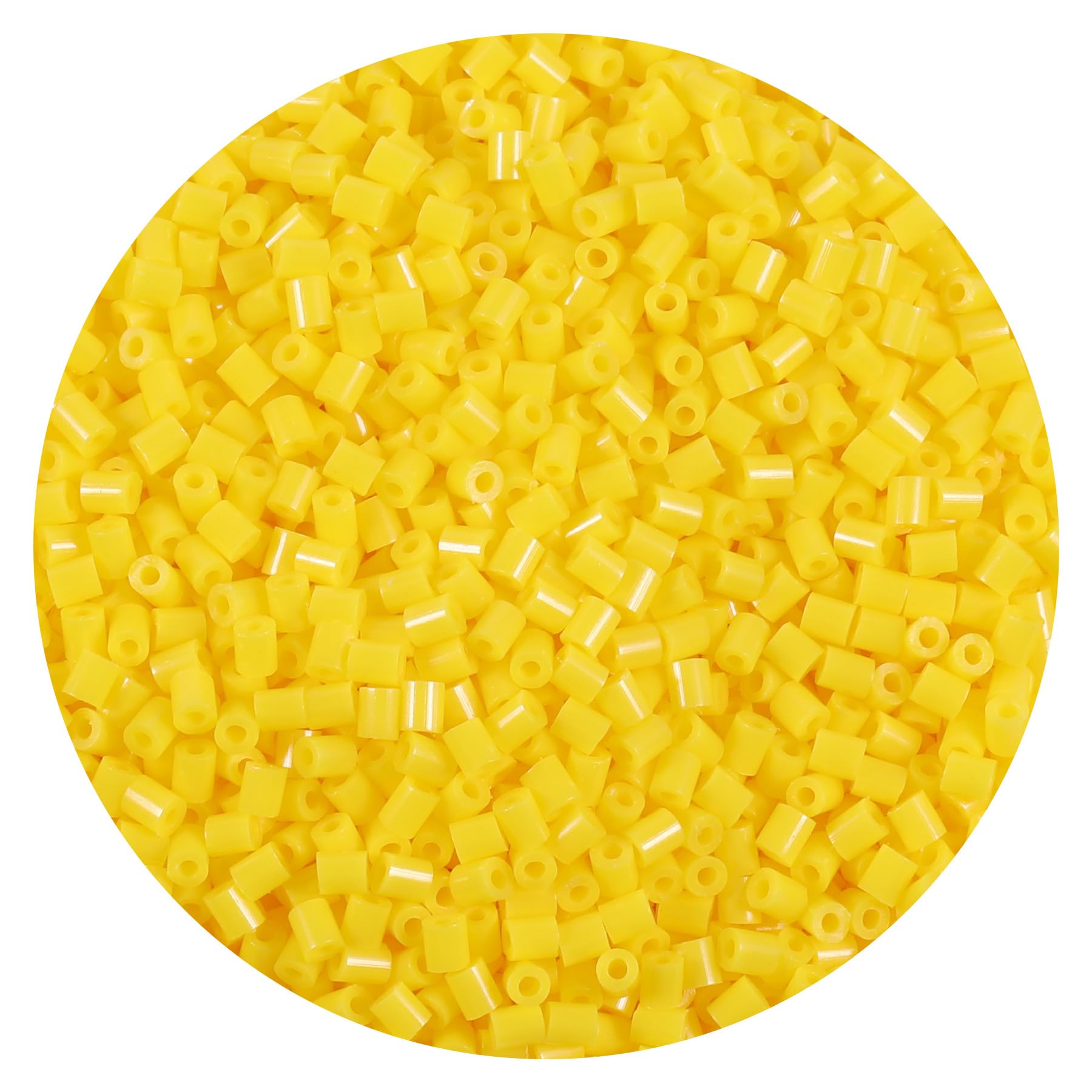 Photo 1 of 10000Pcs Loose Mini Fuse Beads 2.6mm Bulk Refill Kit Stress Relief Pixel Art 3D Craft Melting Beads for DIY Decor Crafts Creative Handmade Projects (Yellow 1)