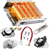 2026 UPGRADE 279838 Dryer Heating Element for Whirlpool Kenmore Roper Maytag Amana Admiral Dryer Heating Element Part Thermostat Thermal Fuse medx655dw1 500 600 70 80 Series Model 110 Dryer Part
