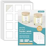 MaxGear 2" x 2" Square Labels, for Inkjet or Laser