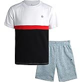 RBX Boys' Shorts Set - 2 Piece Short Sleeve T-Shirt and Fleece Sweat Sorts - Athleisure Set for Boys (4-12)