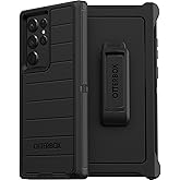 OtterBox Defender Series Case for Samsung Galaxy S22 Ultra (Only) - Holster Clip Included - Microbial Defense Protection - Non-Retail Packaging - Black
