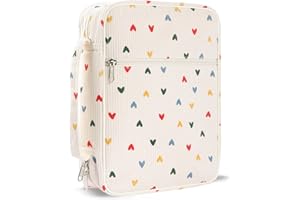 WOBAGMEN Bible Cover Case for Women,Large Bible Tote Bags Organizer Corduroy Carrying Case for Girls,Bible Study Supplies Accessories Christian Gifts for Women(Size L)