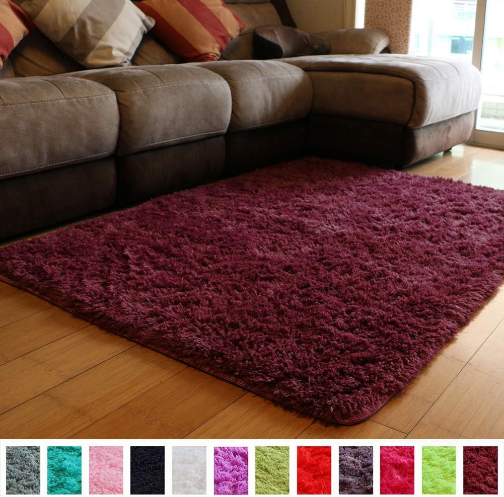 PAGISOFE Soft Furry Fur Rugs for Living Room Bedroom Area