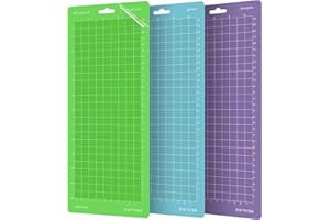 REALIKE Cutting Mat for Cricut Joy(4.5x12 inch,StandardGrip, LightGrip, StrongGrip 3Mats), Variety Adhesive Cutting mats for 