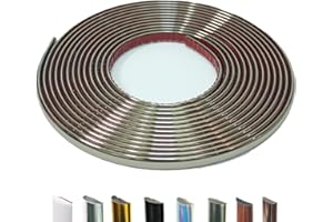 JSIWOTH Peel and Stick Trim, Gunmetal D-Shape Flexible and Self Adhesive Trim, 9.8 Ft Waterproof Molding Trim for Walls, Edges & Borders, Window Frames, Backsplash